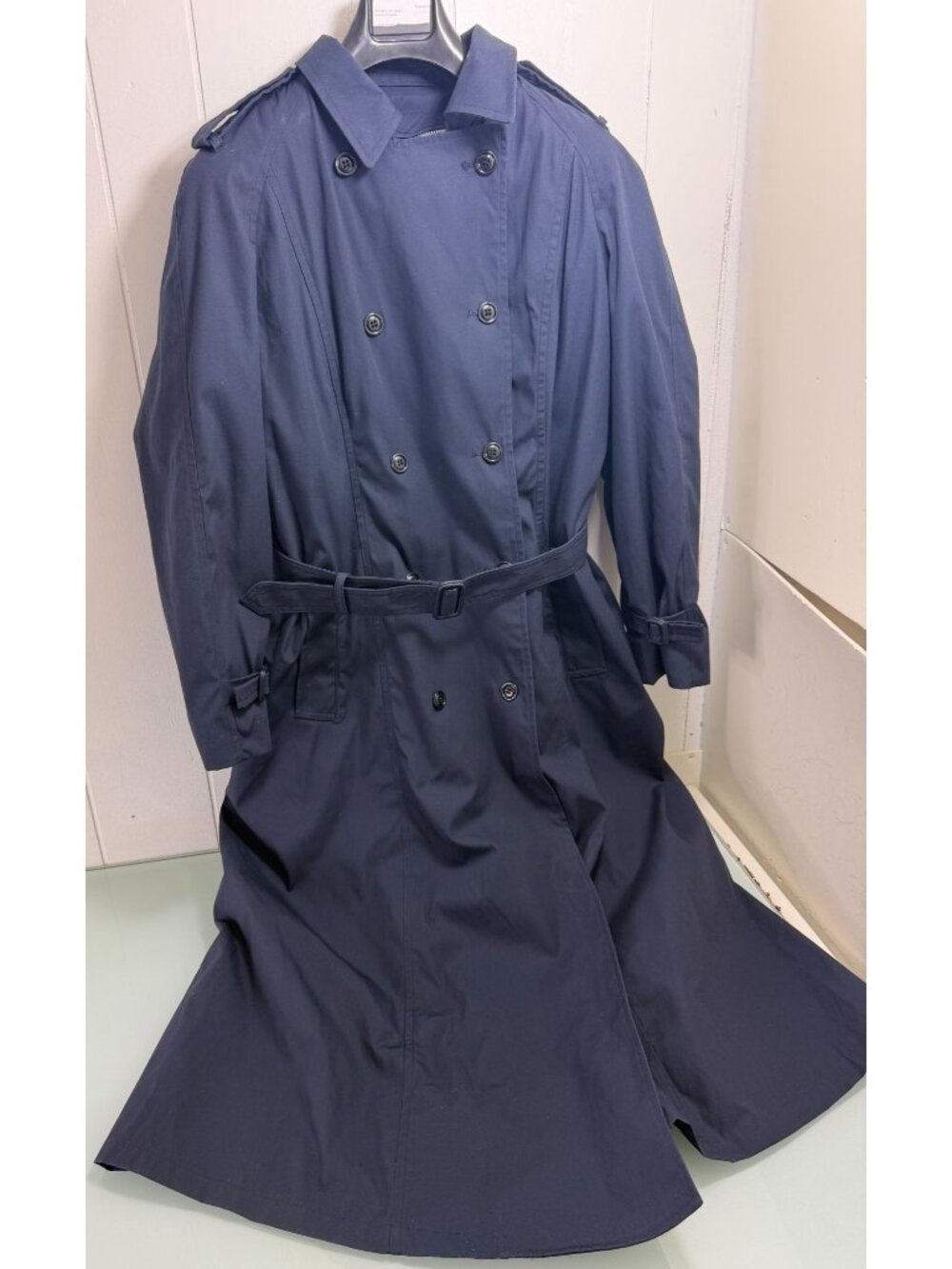 DSCP Military Trench Coat Women's 14 Long All Weather Removable Liner Air Force